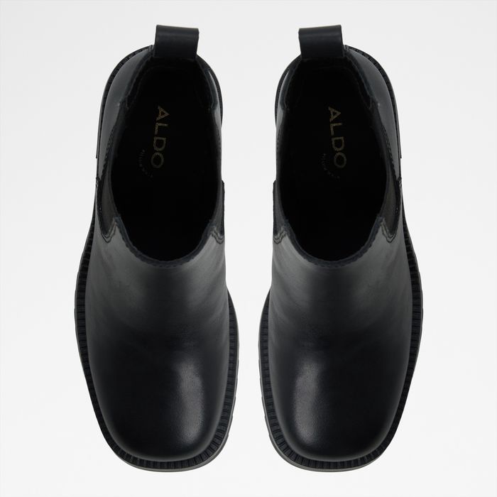 Botines en piel negro, tacón bloque - ANNELIESE