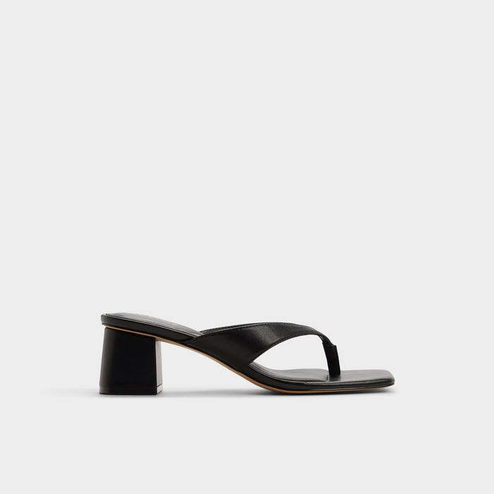 Mules en negro, tacón bloque - ANTONINA