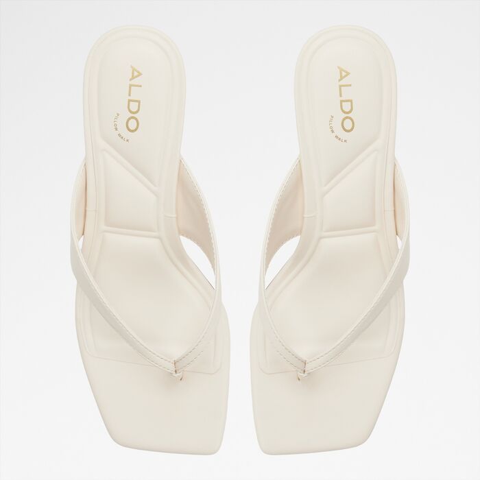 Mules en blanco, tacón bloque - ANTONINA