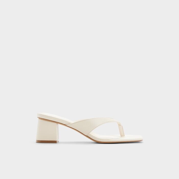 Mules en blanco, tacón bloque - ANTONINA