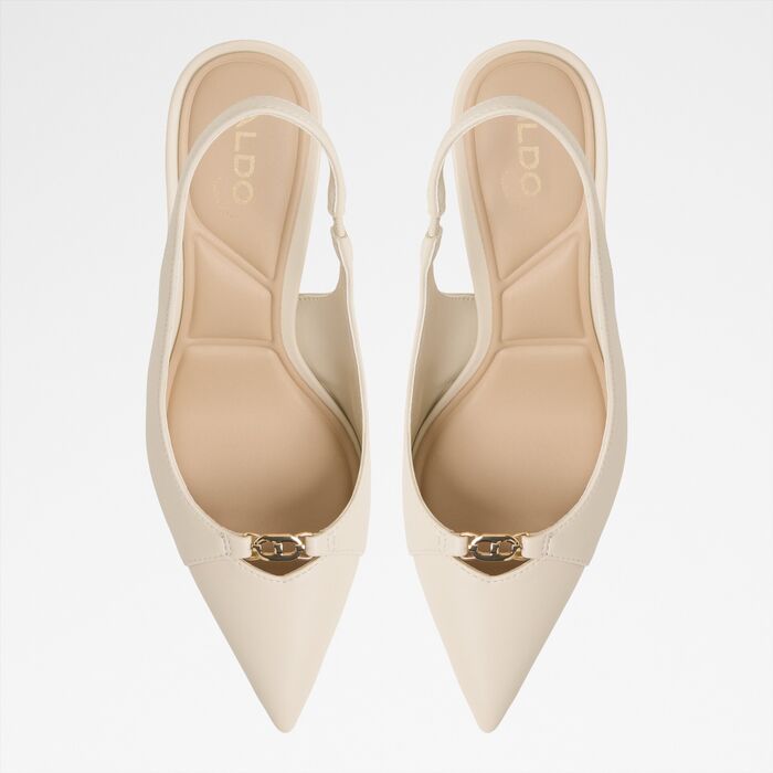 Sapatos em branco cru, salto fino - AUGUSTAS