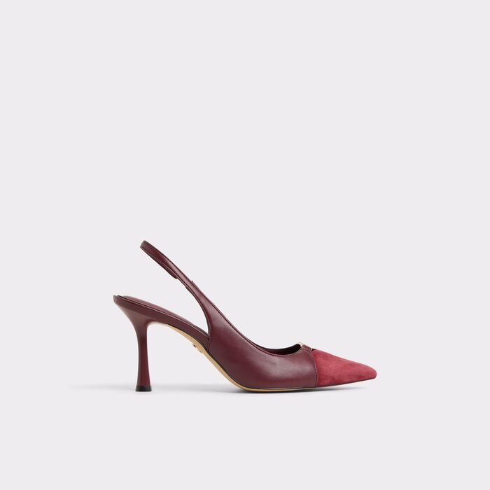 Zapatos de salón en burdeos, tacón de aguja - AUGUSTAS