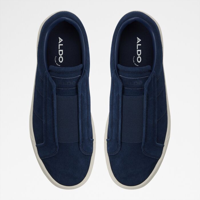 Sapatilhas em pele azul marinho - AUREN