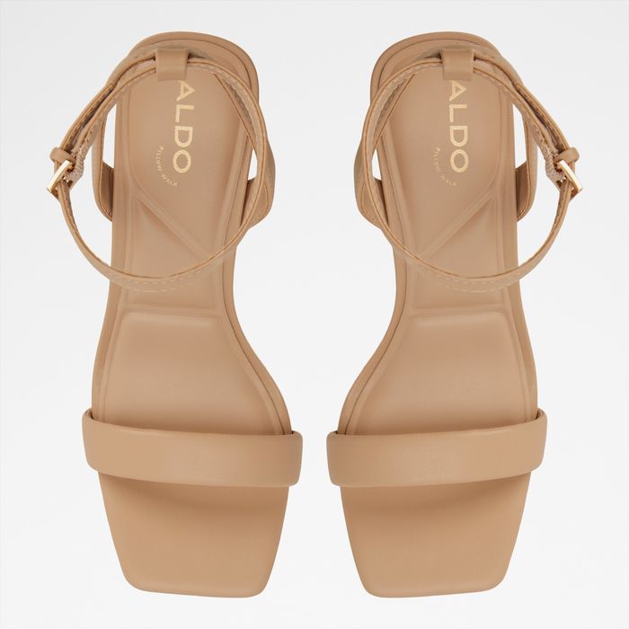 Sandalias en beige, tacón bloque - AUSTORAI