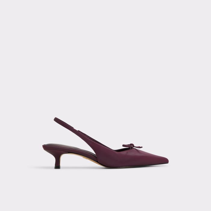 Zapatos de salón en burdeos, tacón de aguja - AZIZZA