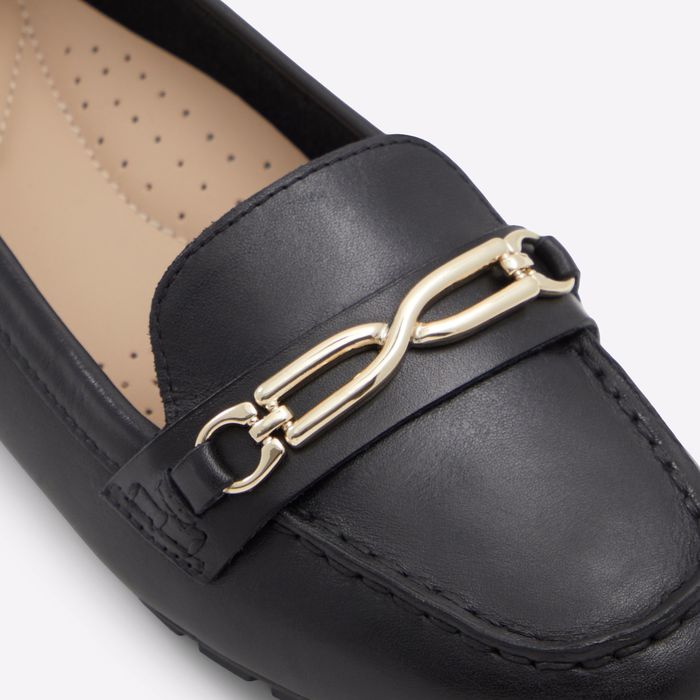 Mocasines planos en piel negro - BAGDISH