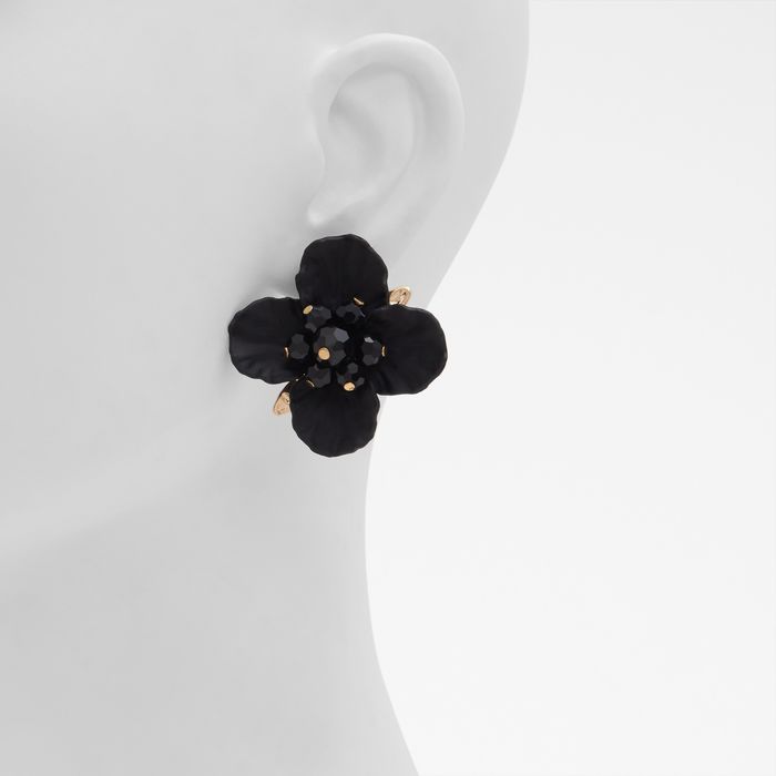 Pendientes largos en negro - BAMEY