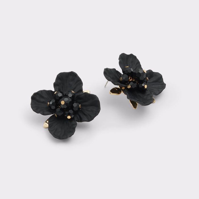 Pendientes largos en negro - BAMEY