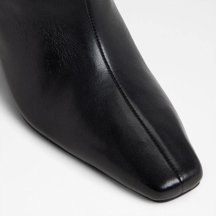 Botas en piel negro, tacón de aguja - BETHIE