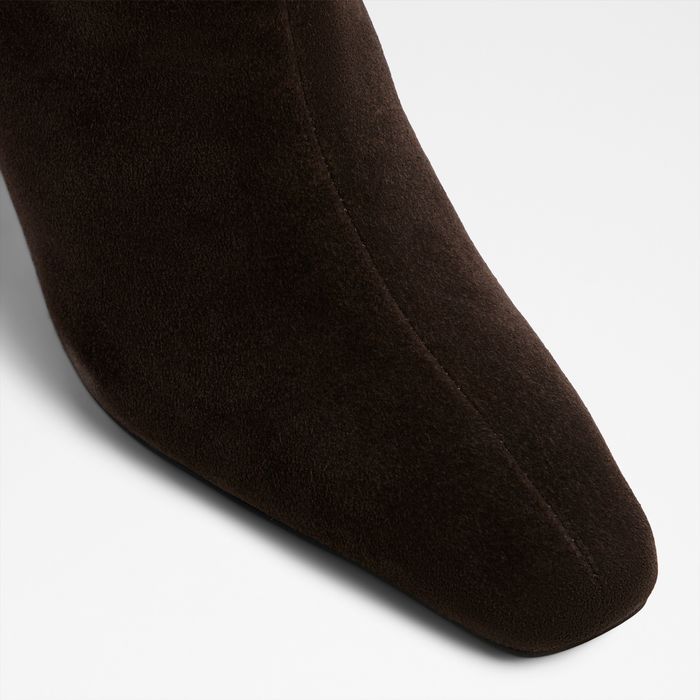 Botas en piel marrón, tacón de aguja - BETHIE