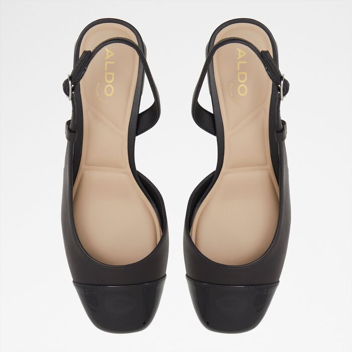 Sapatos em pele preto, salto em bloco - BIALLE