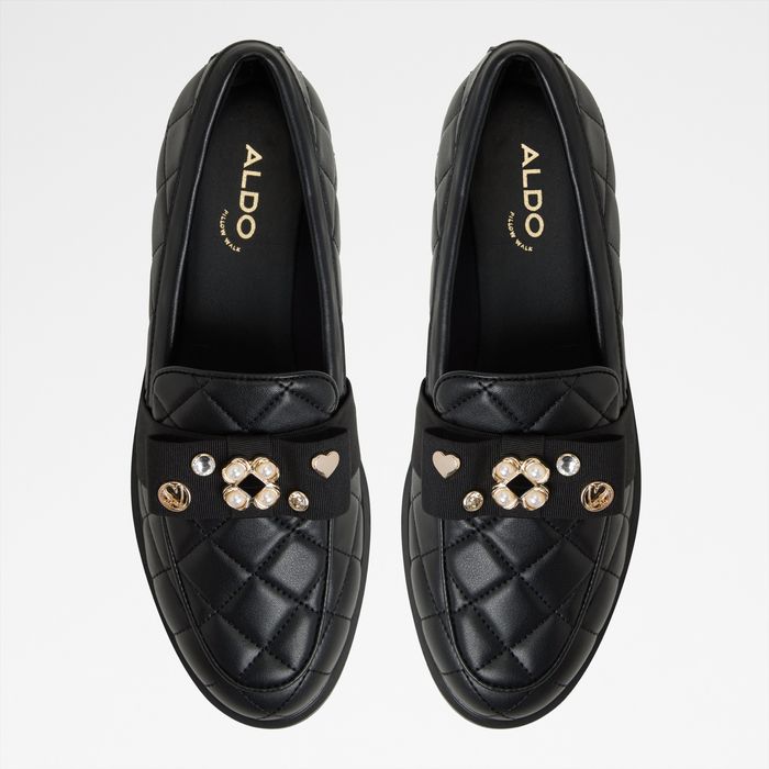 Mocasines planos en negro - BISSAMO