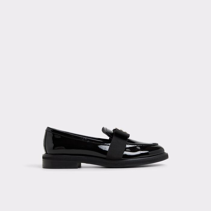 Mocasines planos en piel barniz negro - BISSOM