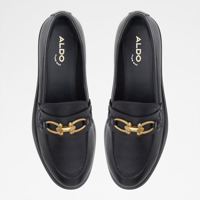 Mocasines planos en piel negro - BISSOM