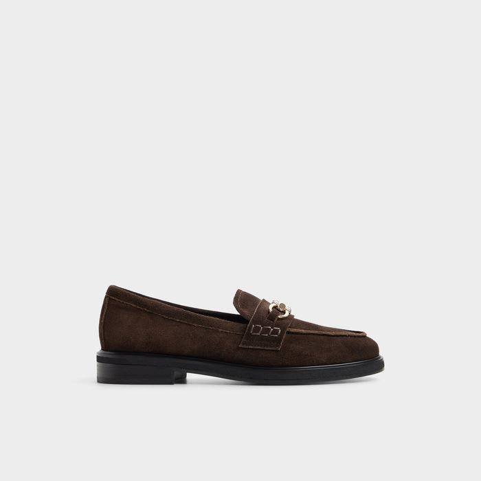 Mocassins rasos em pele castanho - BISSOM