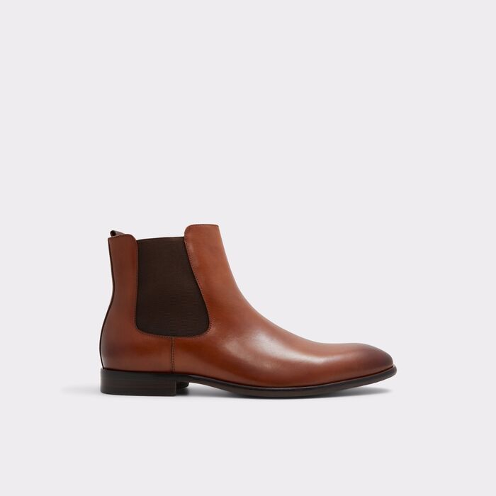 Botas em pele cognac - BRAYMOND