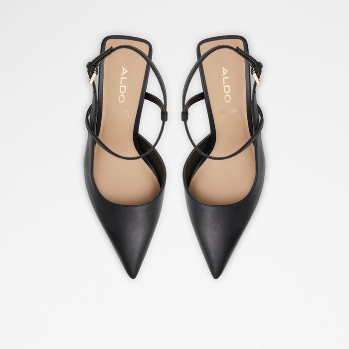 Zapatos de salón ALDO para mujer, en piel, en negro, con tacón de aguja y con puntera afilada BRUNETTE 001001043