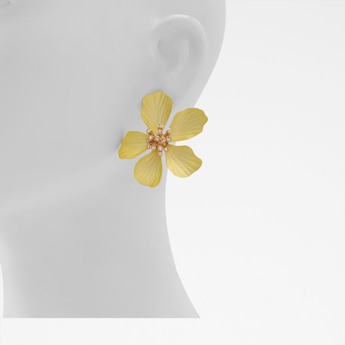 Brincos longos em amarelo - CAMMELIA
