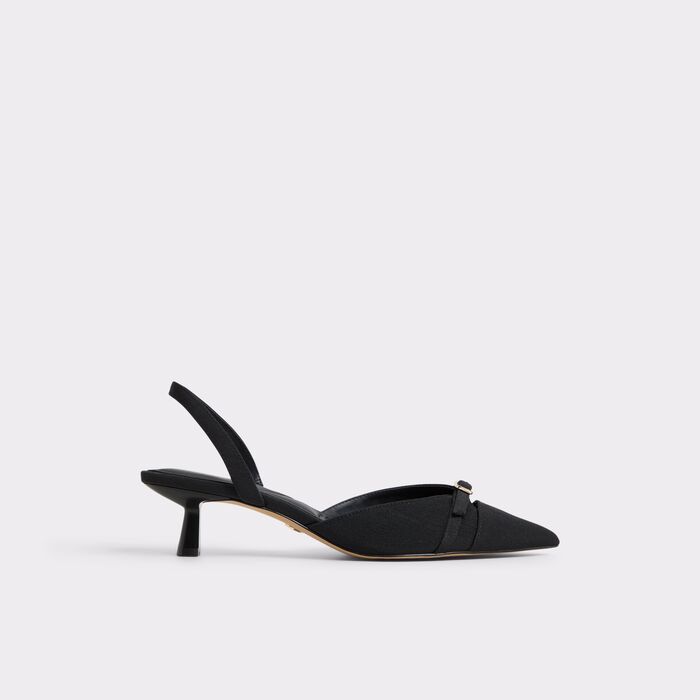 Zapatos de salón en negro, tacón de aguja - CARAMEN