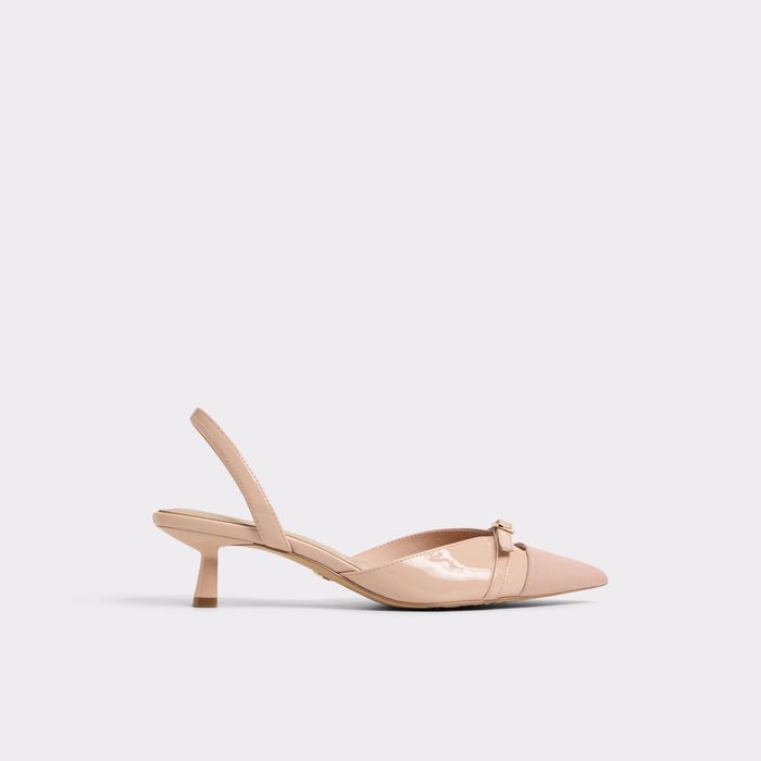 Zapatos de salón en barniz rosa, tacón de aguja - CARAMEN