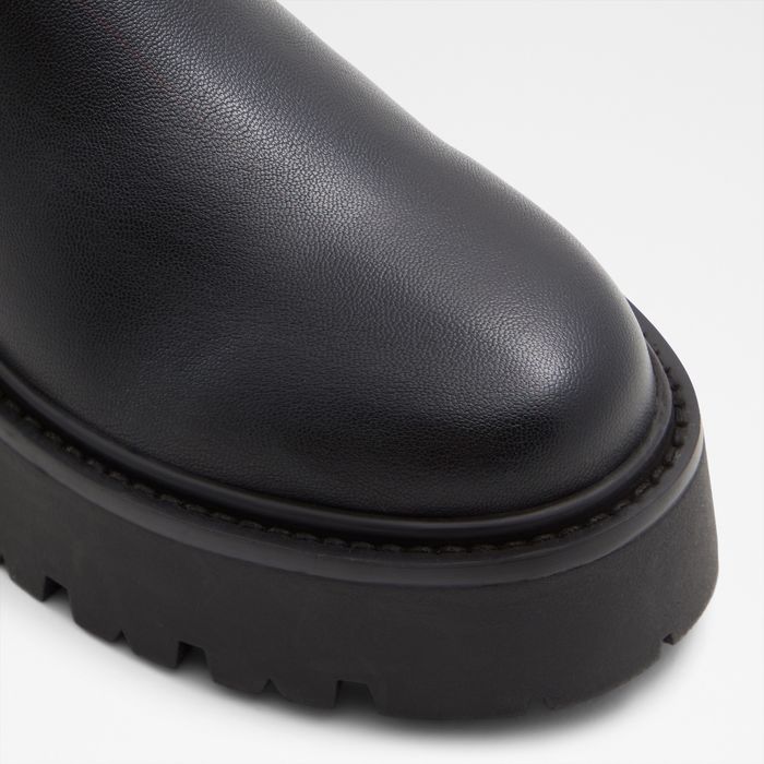 Botas de cano alto em preto, salto em bloco - CARELDEN