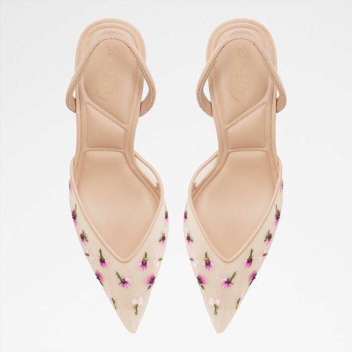 Zapatos de salón en beige, tacón de aguja - CAROLLINA