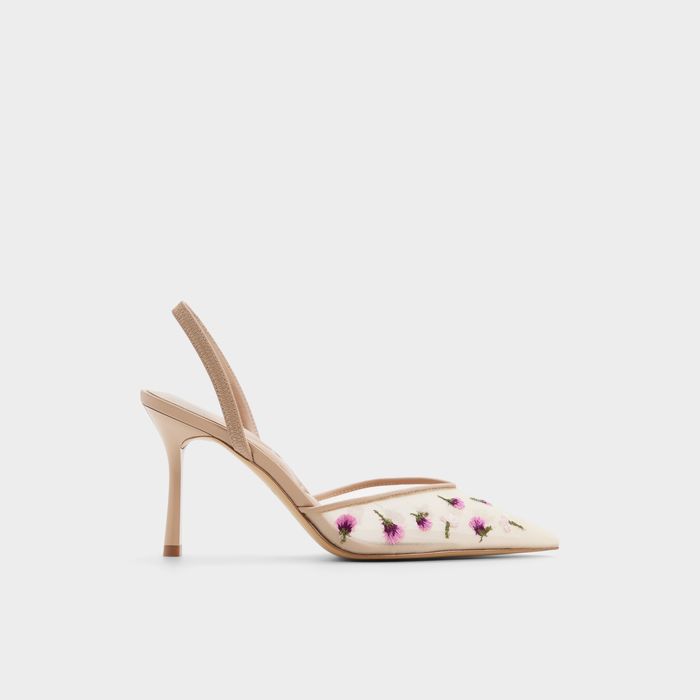 Zapatos de salón en beige, tacón de aguja - CAROLLINA