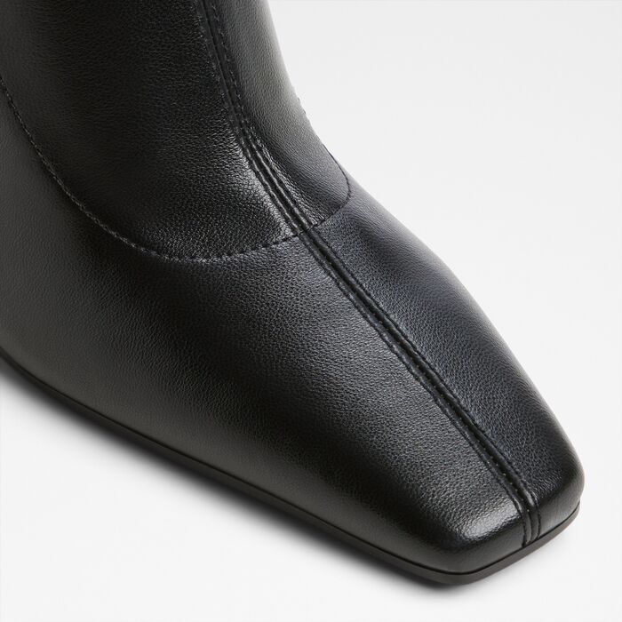Botas de cano alto em preto, salto em bloco - CHAONIEL