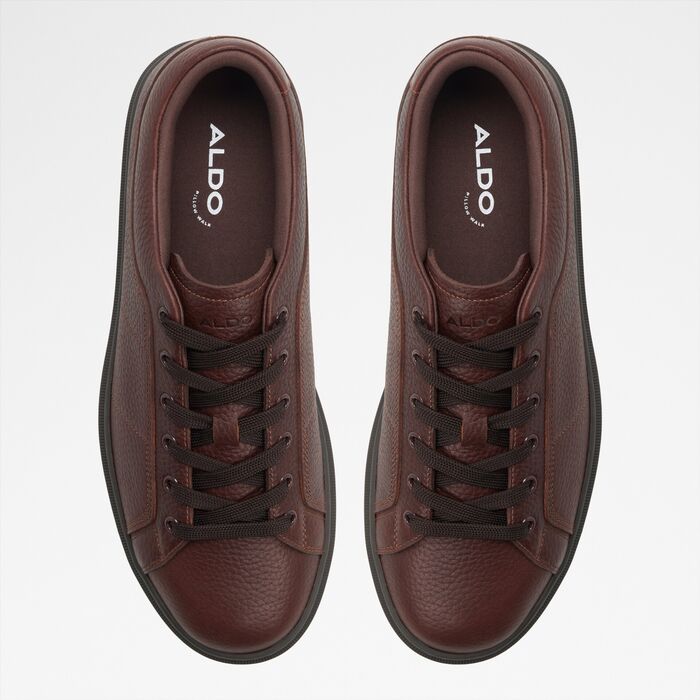Zapatillas en piel marrón - CITYSNEAKER