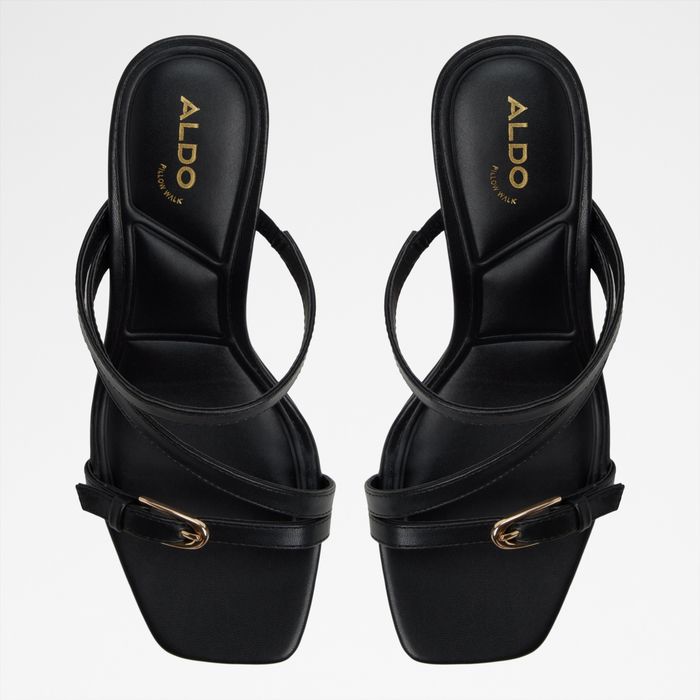 Sandalias en negro, tacón de aguja - CITYVERSE