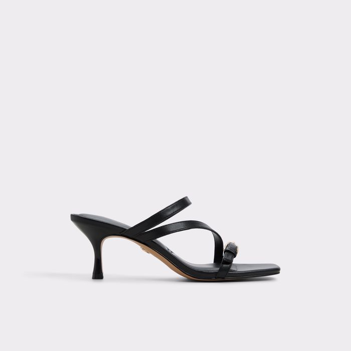 Sandalias en negro, tacón de aguja - CITYVERSE