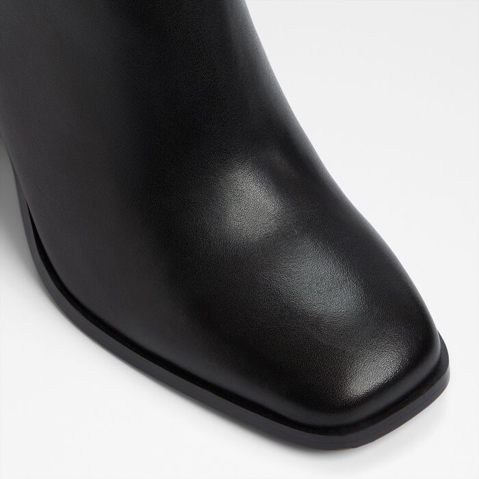 Botas em pele preto, salto em bloco - CLARIMONDE