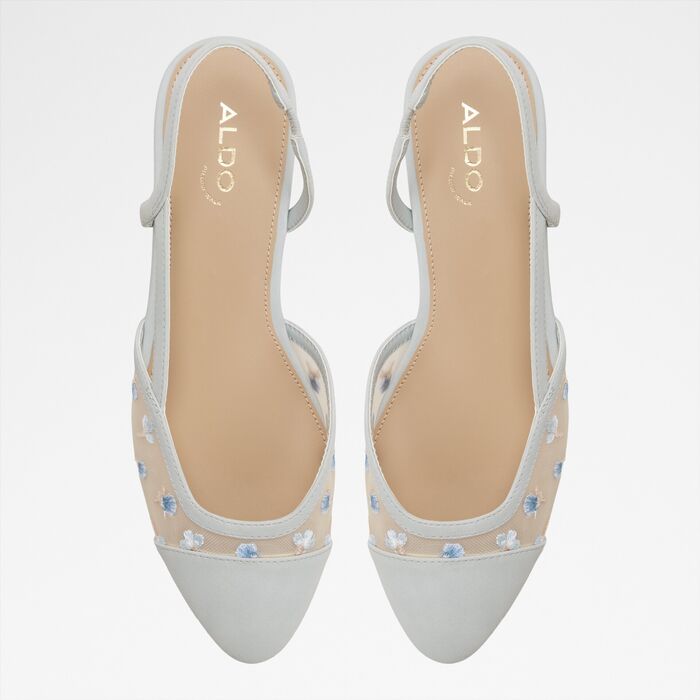 Zapatos de salón planos en azul - CLEMENTINNE