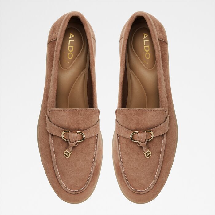 Mocasines planos en piel coñac - CRERAS