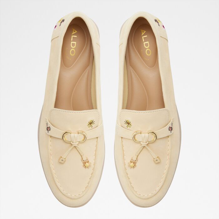 Mocasines planos en piel amarillo - CRERAS