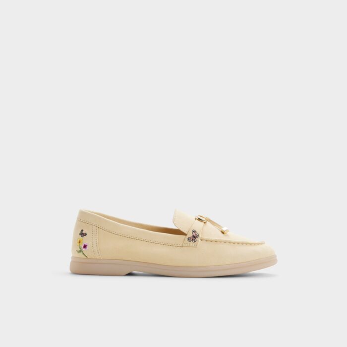 Mocasines planos en piel amarillo - CRERAS