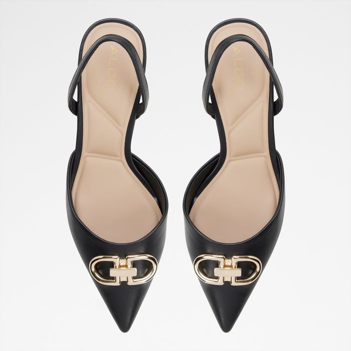 Zapatos de salón en negro, tacón embudo - DELICAT