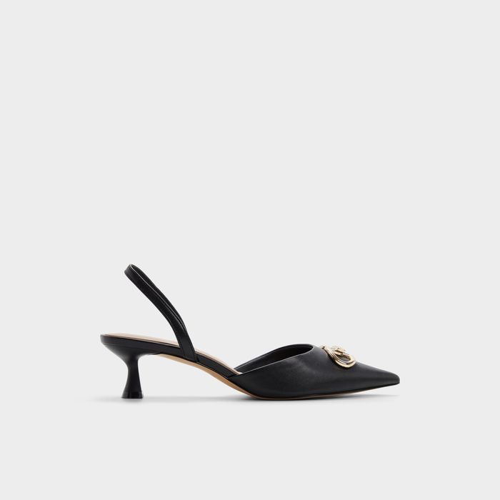 Zapatos de salón en negro, tacón embudo - DELICAT