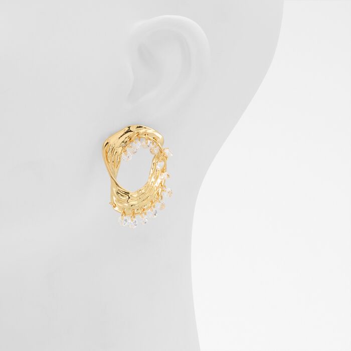 Brincos longos em dourado - DEWLIGHT