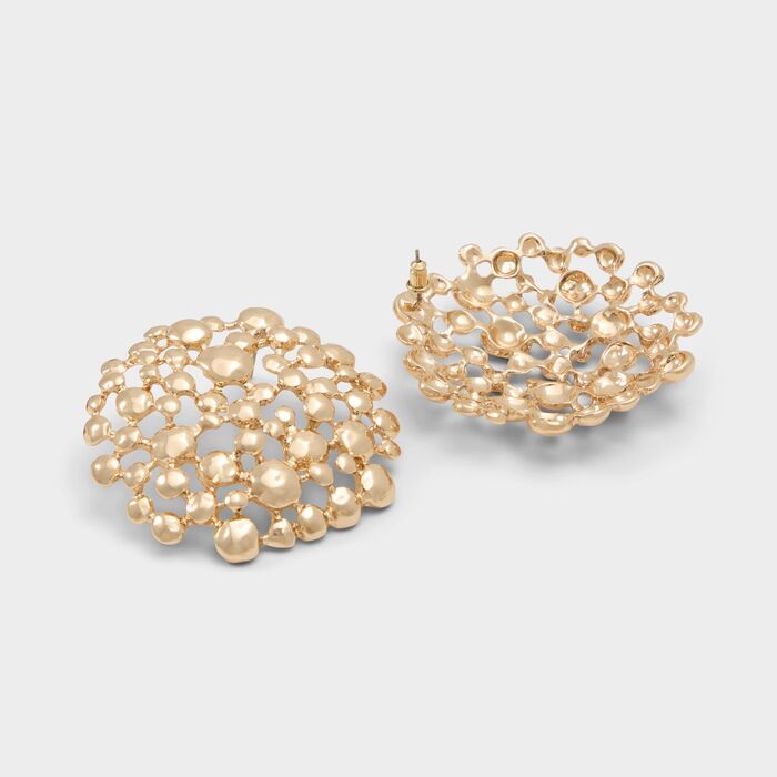 Brincos longos em dourado - DOMELLA