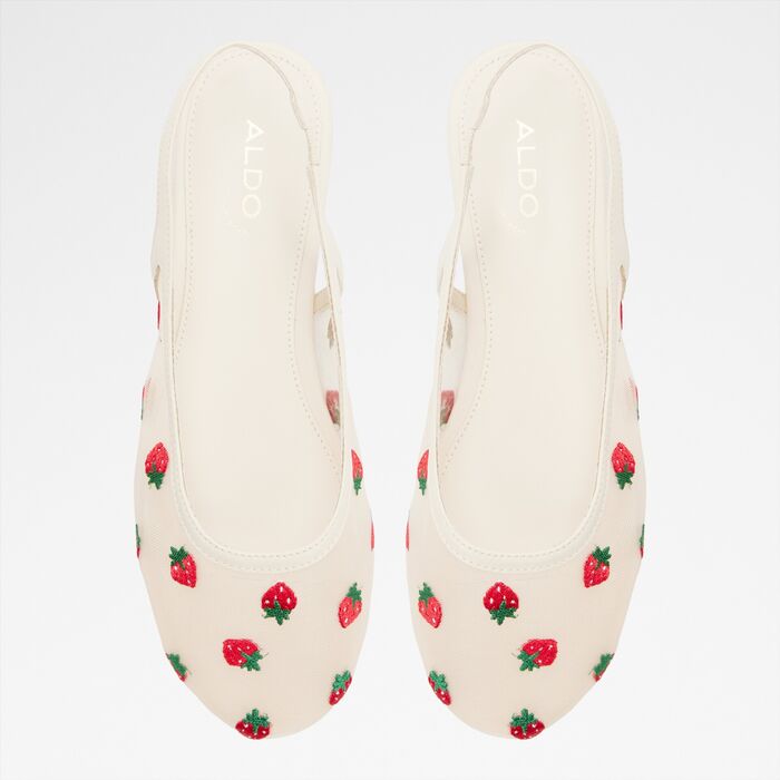 Sapatos rasos em branco - DROPLET