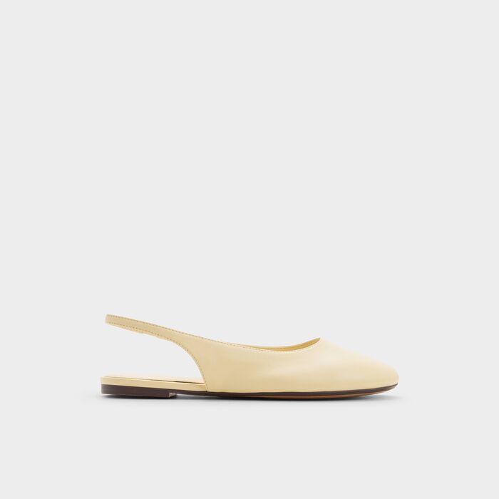Sapatos rasos em pele amarelo - DROPWAVE