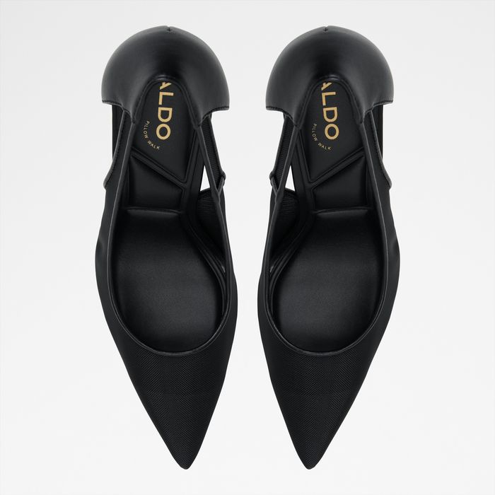 Zapatos de salón en negro, tacón de aguja - EBENEZER