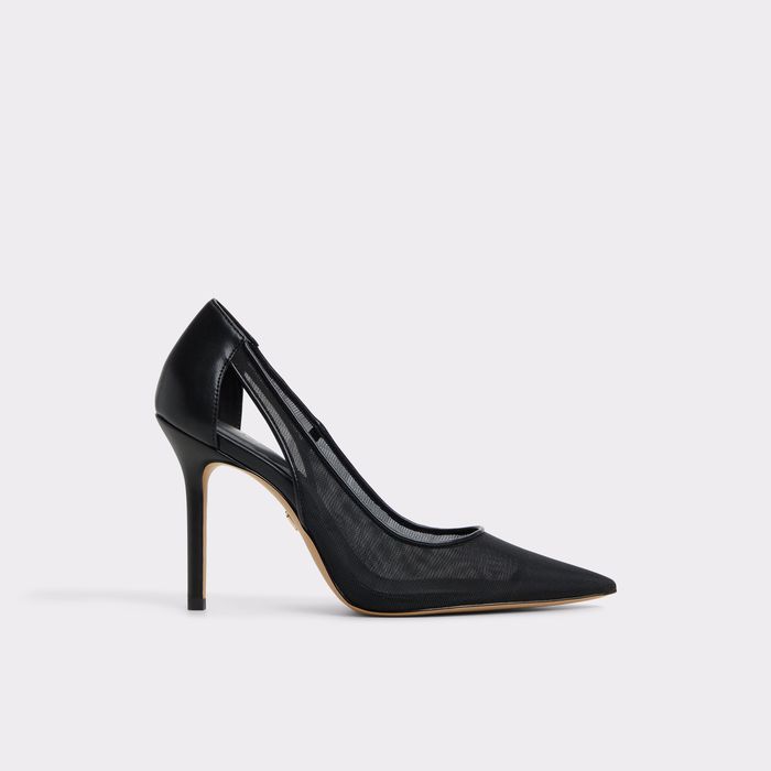 Zapatos de salón en negro, tacón de aguja - EBENEZER
