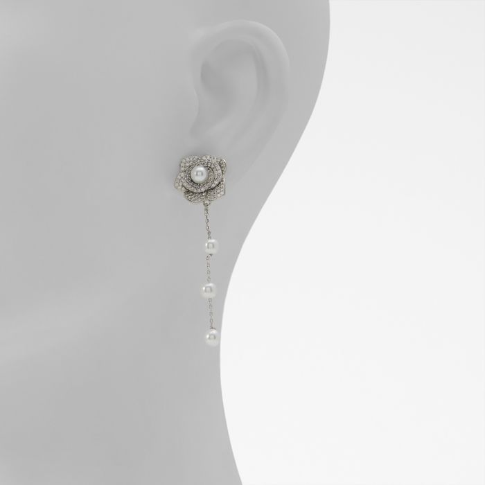 Pendientes largos en plata - ELIANNE