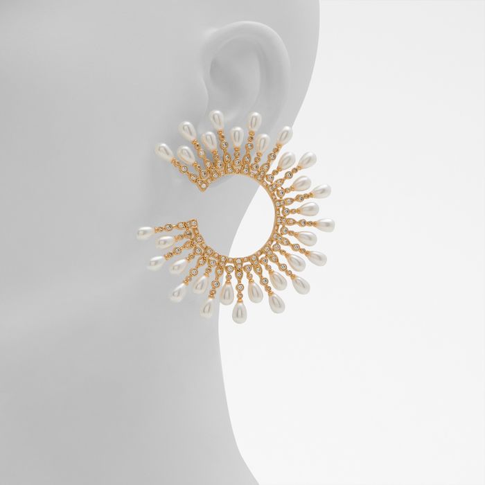 Brincos longos em dourado - EVELUNE