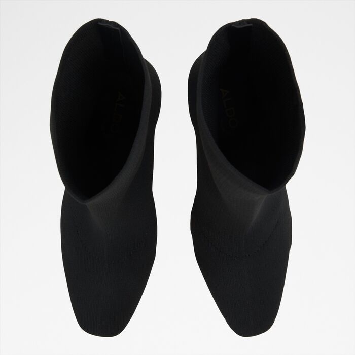 Botines en negro, tacón bloque - FAELORA