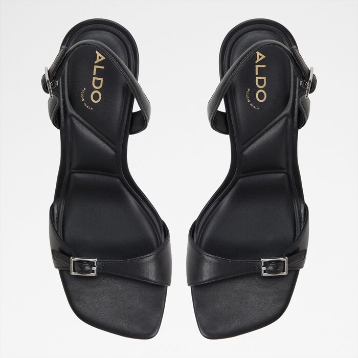 Sandalias en negro, tacón embudo - FARLIE