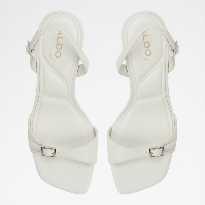 Sandalias en blanco, tacón embudo - FARLIE