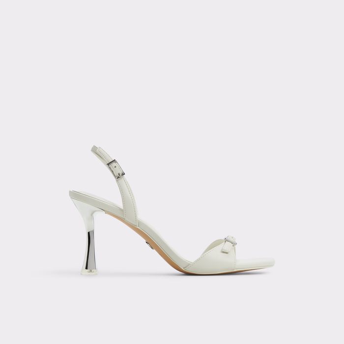 Sandalias en blanco, tacón embudo - FARLIE